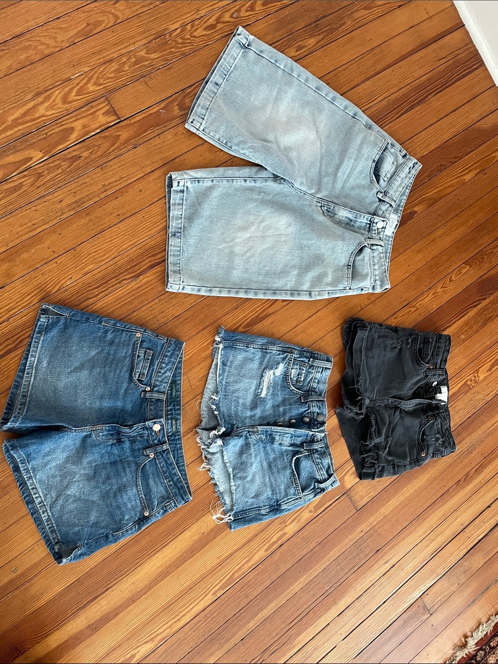 Lot of Denim Shorts (mid/high rise), Jorts  Sz 2 - 4